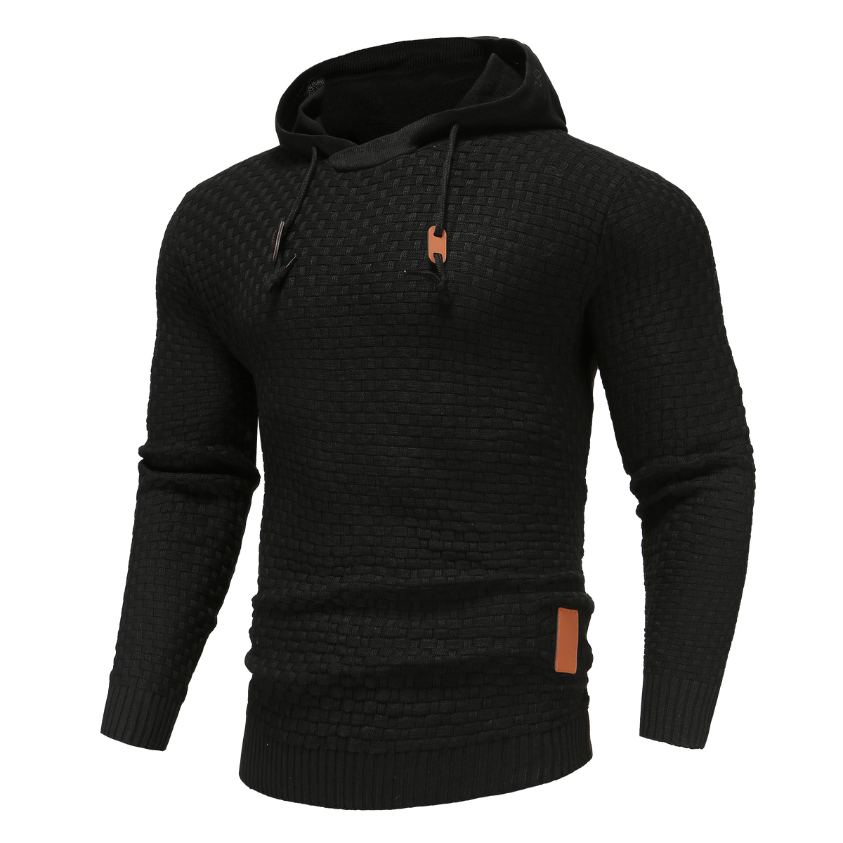 Sweat à capuche homme en maille texturée à cordon de serrage coupe droite 7