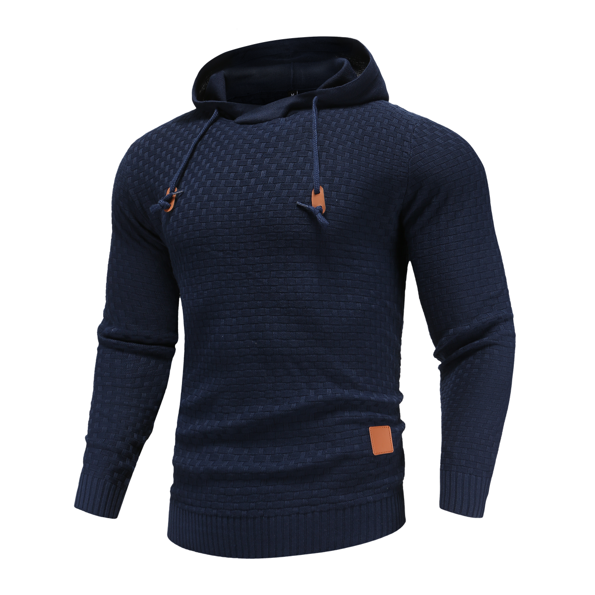 Sweat à capuche homme en maille texturée à cordon de serrage coupe droite 8