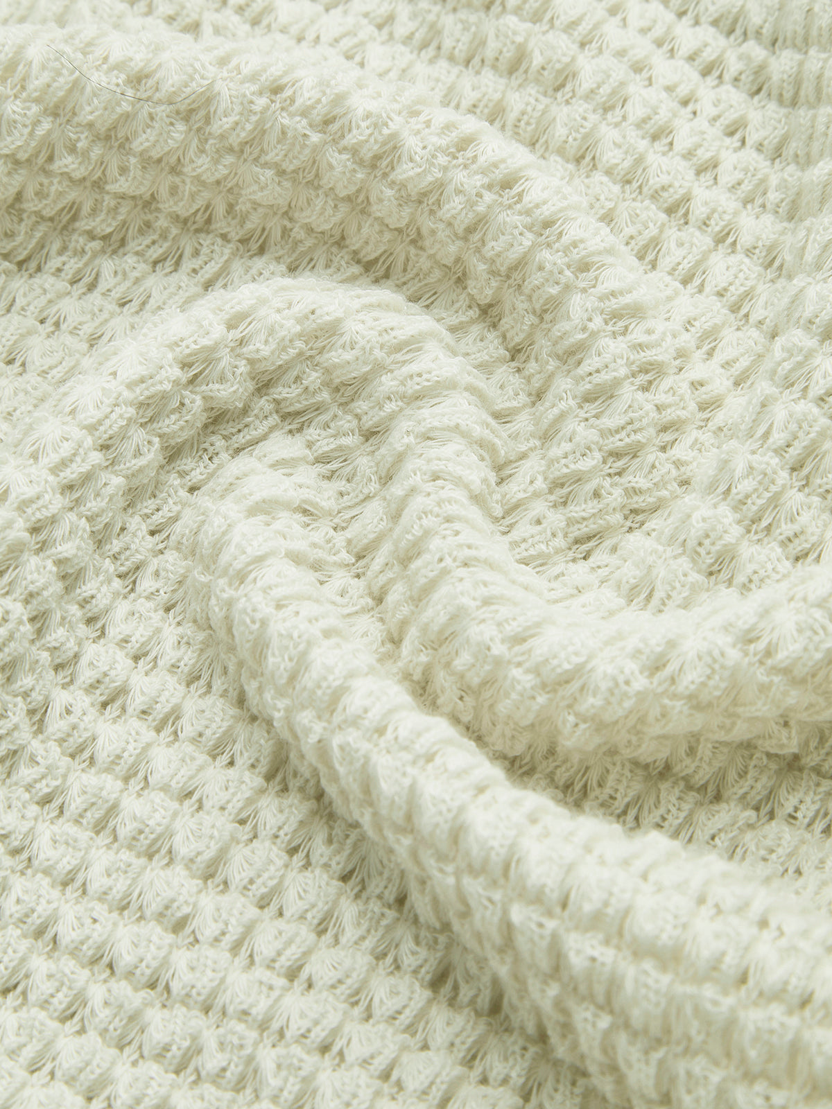 Top en maille gaufrée femme col rond cintré 8