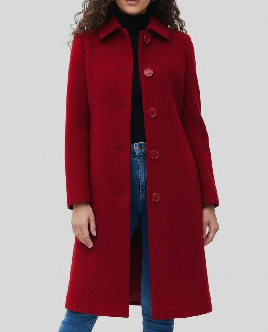 Trench femme long simple boutonnage à col chemise 3