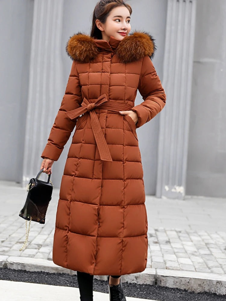 Georgia – Long manteau chaud style doudoune femme