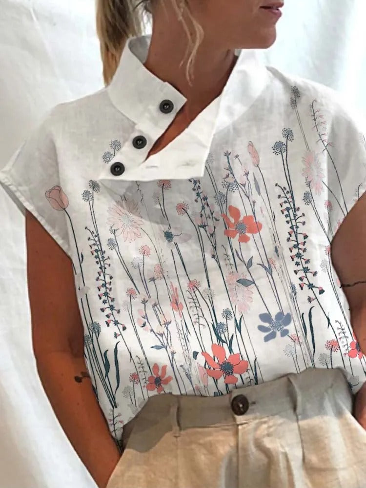 Élodie – Top à imprimé chaleureux femme