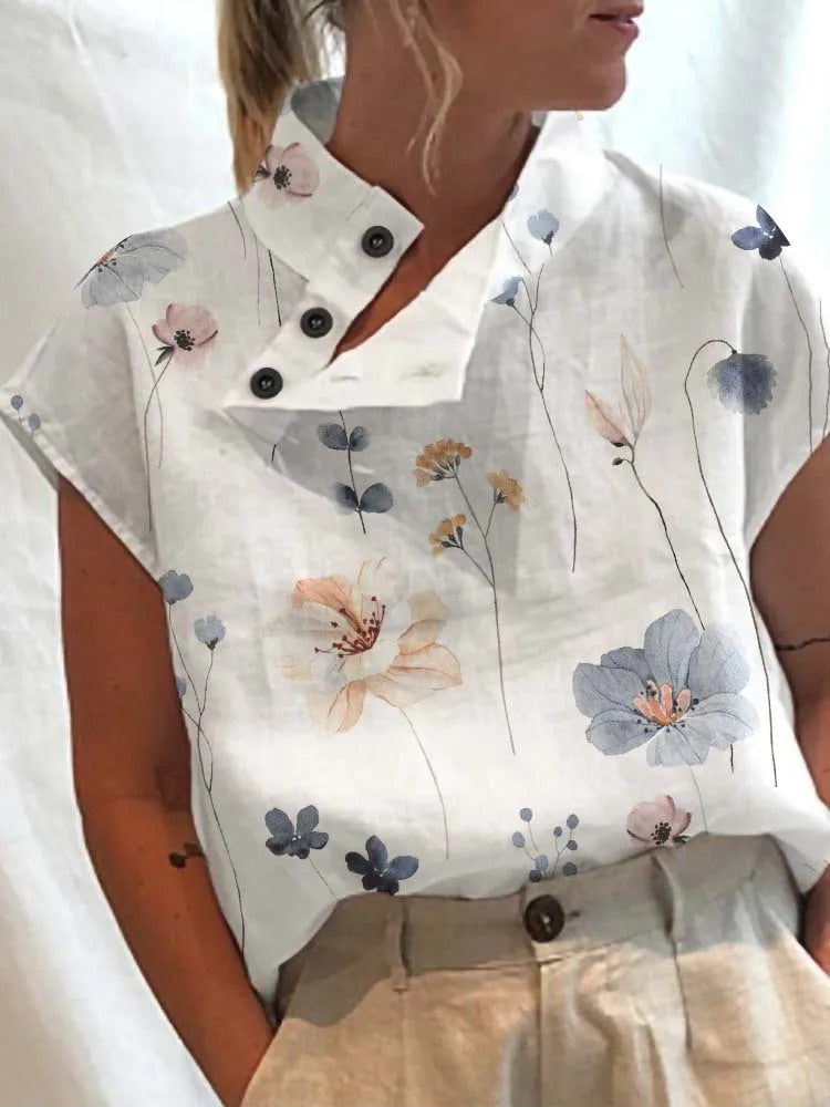 Élodie – Top à imprimé chaleureux femme