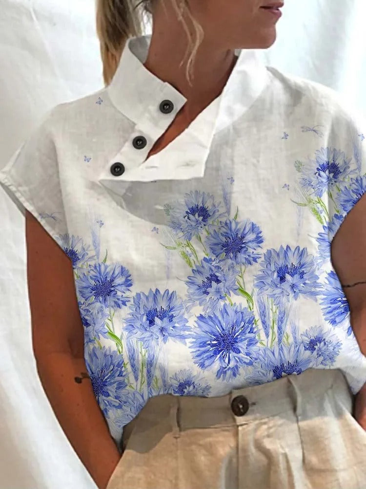 Élodie – Top à imprimé chaleureux femme