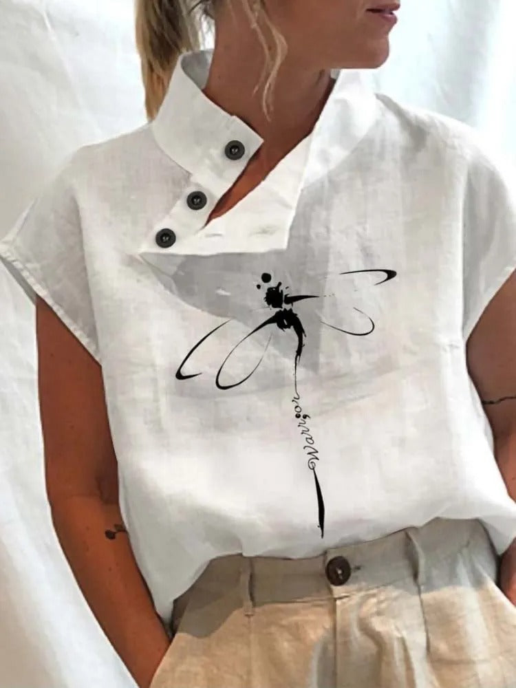 Élodie – Top à imprimé chaleureux femme