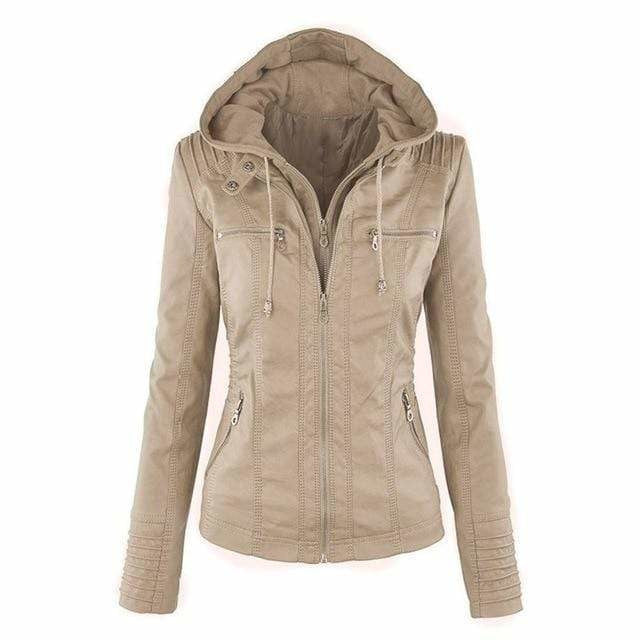 Veste à capuche femme zippée doublée style vintage 3