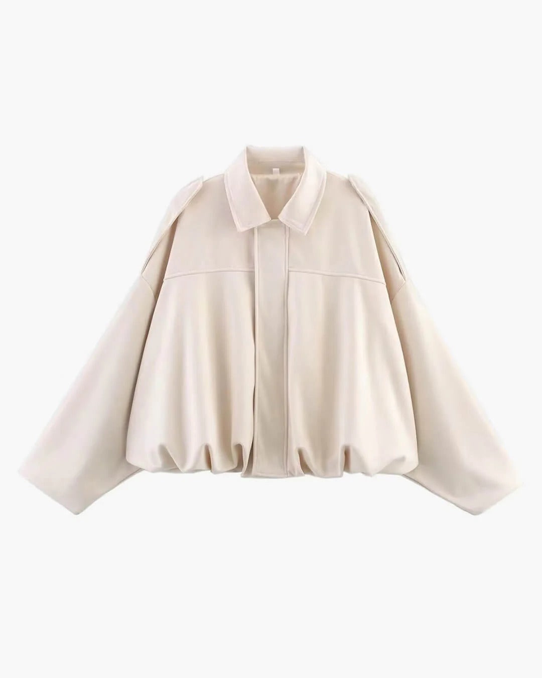 Veste bomber en suédine femme à col chemise coupe oversize 8