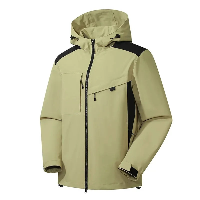 Veste de pluie femme imperméable à capuche avec coutures étanchées et poches zippées 2