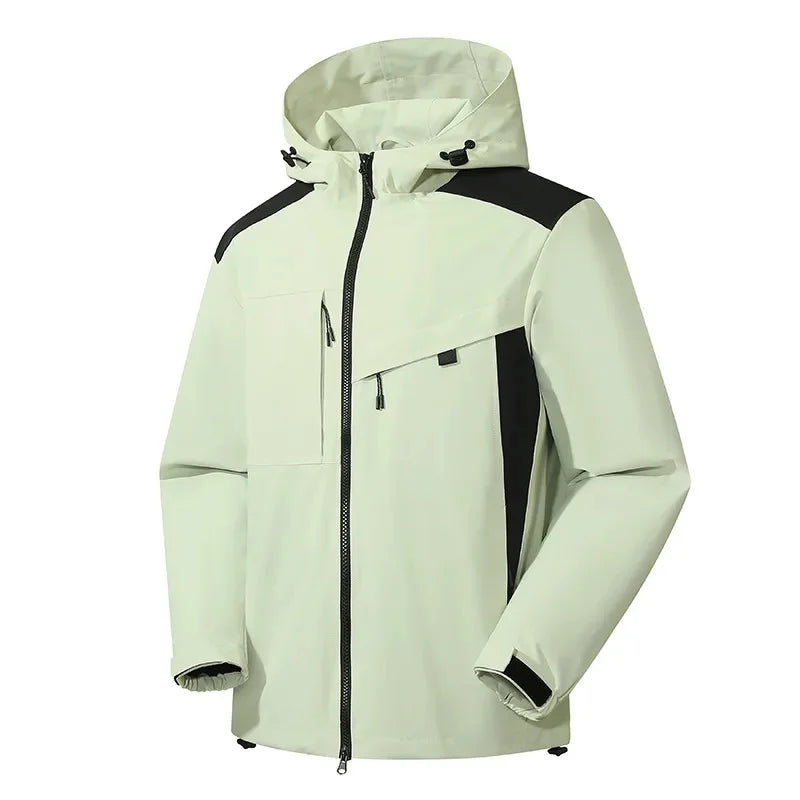Veste de pluie femme imperméable à capuche avec coutures étanchées et poches zippées 3