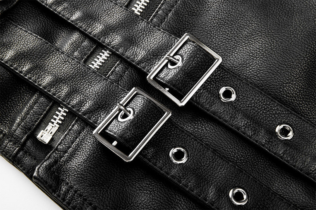 Veste en cuir homme zippée à doublure intérieure 3