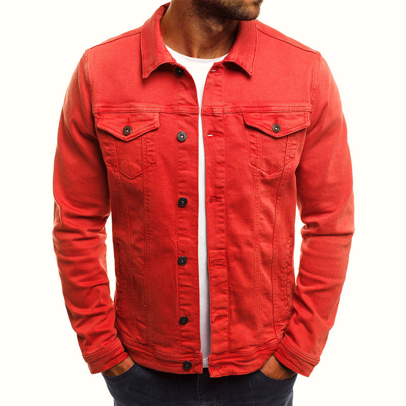 Veste en jean homme coupe slim à poches poitrine 4