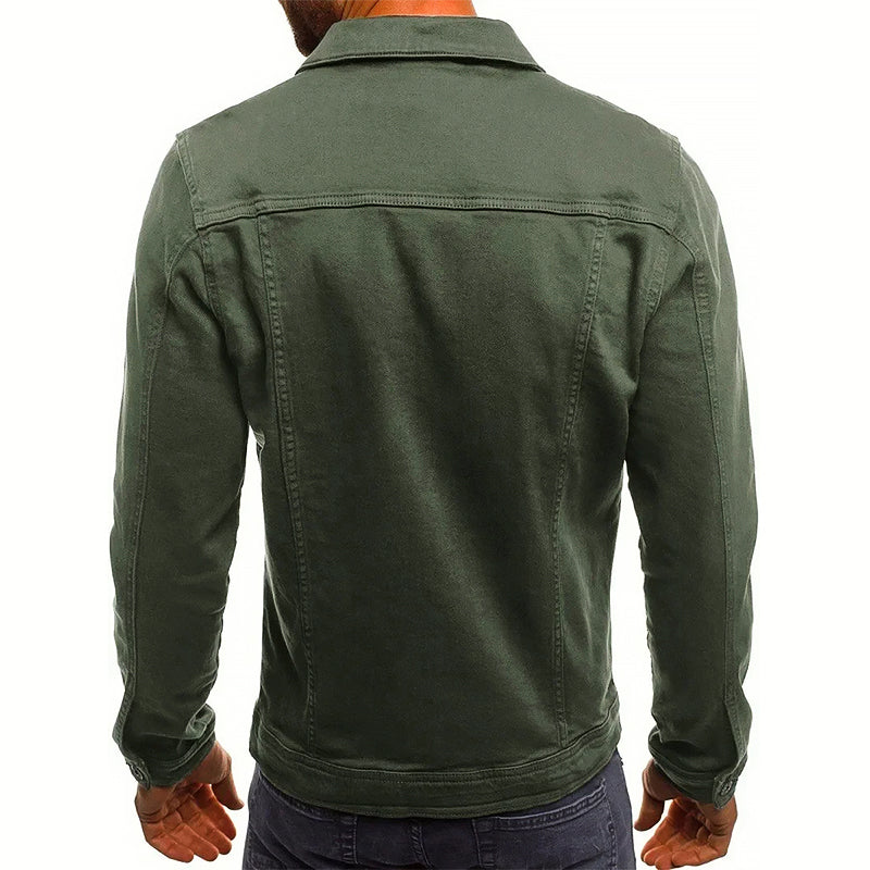 Veste en jean homme coupe slim à poches poitrine 6