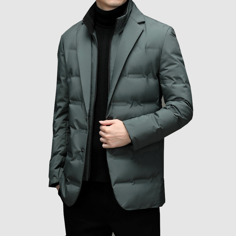 Veste habillée homme coupe ajustée à revers pour temps froid 4