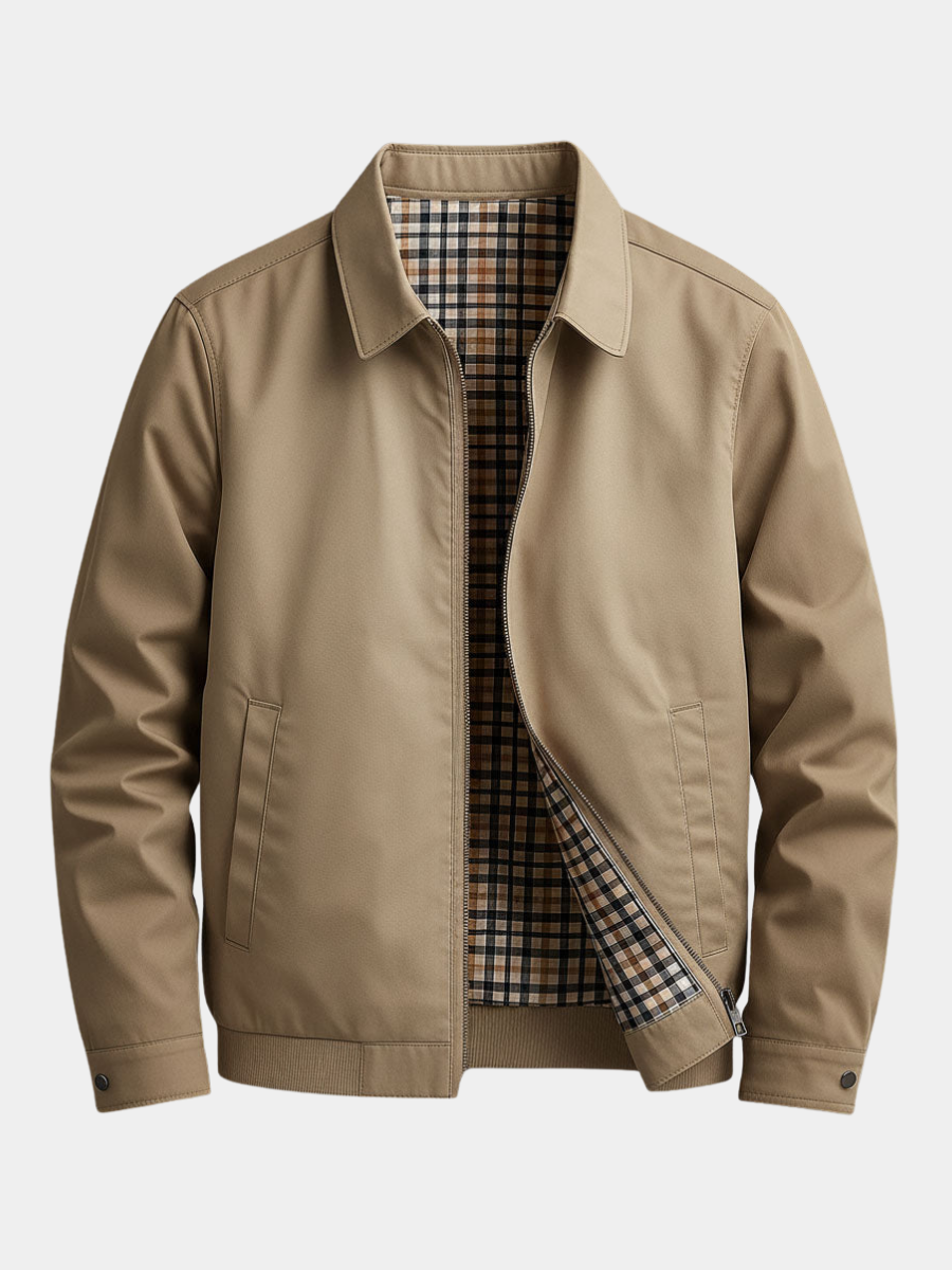 Veste harrington homme en coton zippée à col chemise 4
