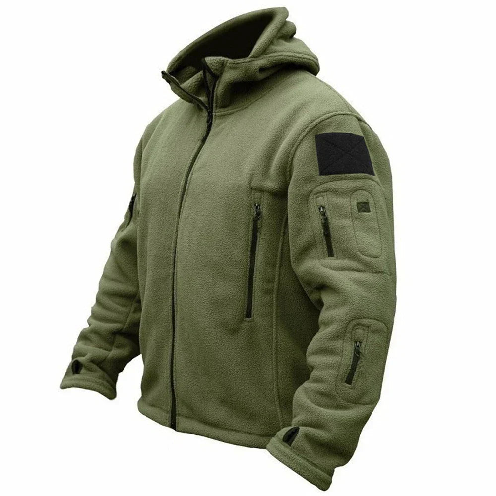 Veste polaire tactique homme à col montant multi-poches 3
