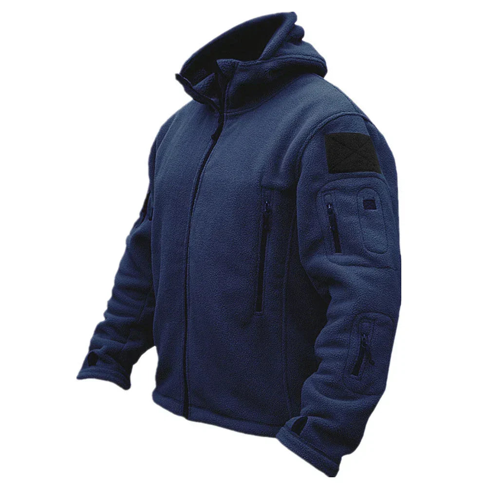 Veste polaire tactique homme à col montant multi-poches 4