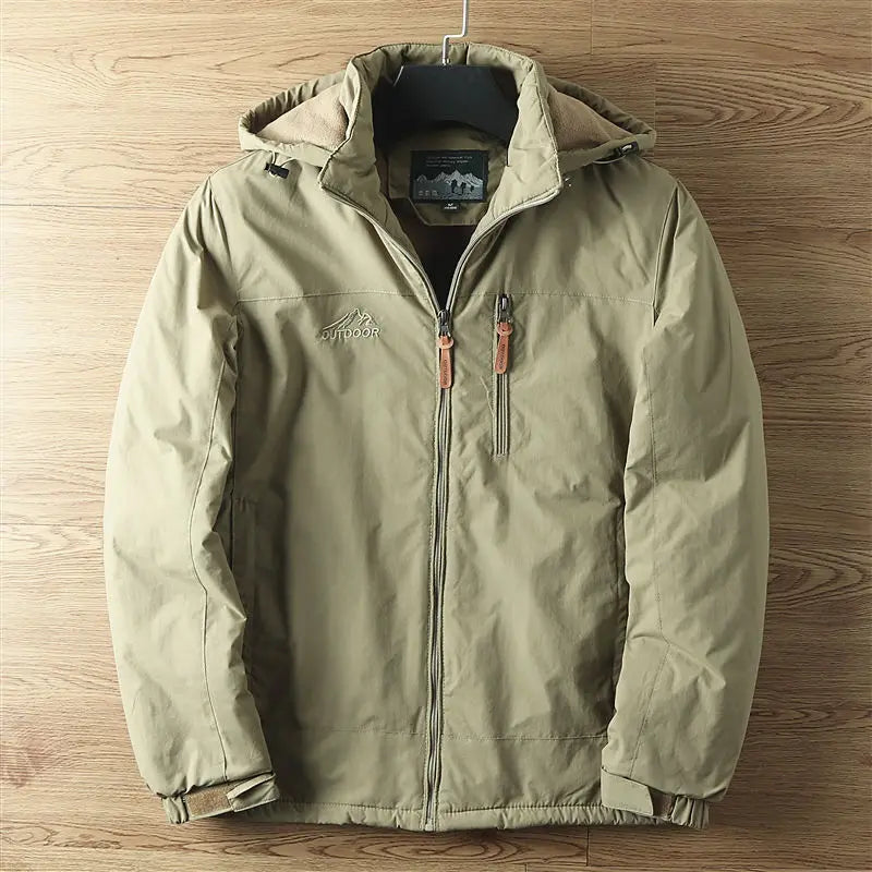 Veste thermique homme à capuche doublée polaire pour l'hiver 1