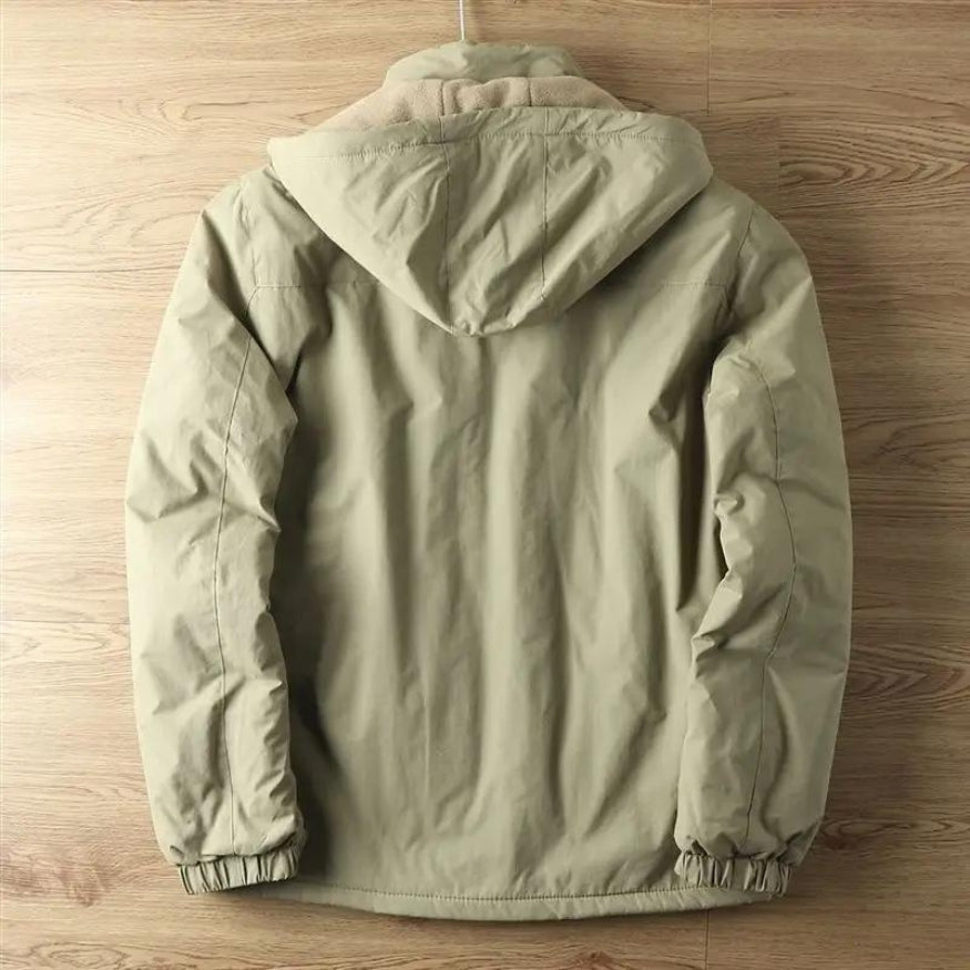 Veste thermique homme à capuche doublée polaire pour l'hiver 11