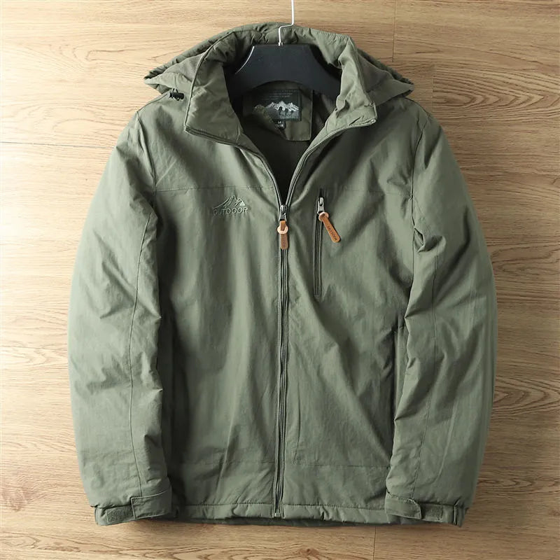 Veste thermique homme à capuche doublée polaire pour l'hiver 5