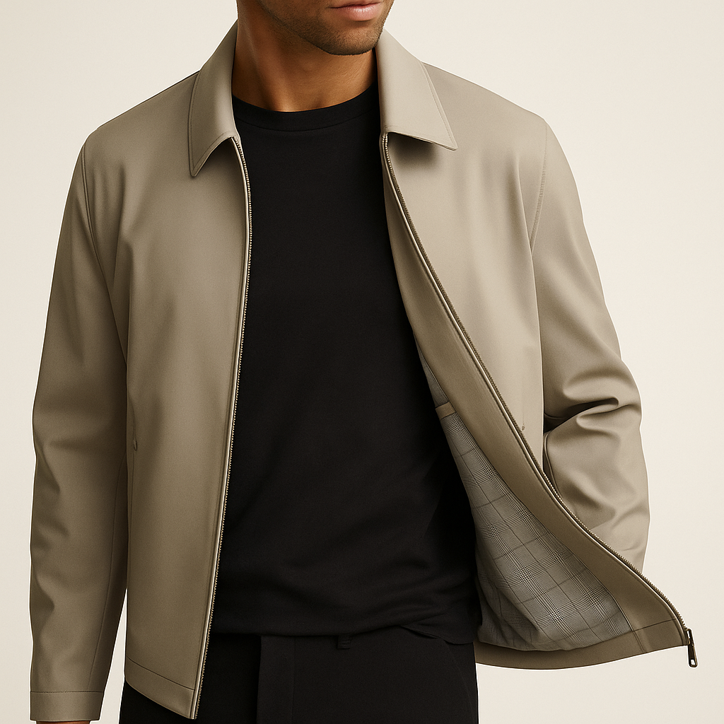 Veste zippée homme légère à col montant pour la mi-saison 12