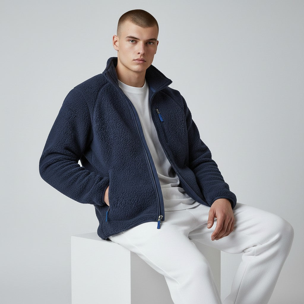 Rémi – Veste polaire chaude zippée d’hiver homme