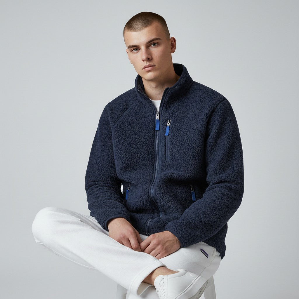 Rémi – Veste polaire chaude zippée d’hiver homme