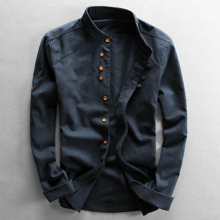 Chemise homme lin et coton – inspiration japonaise, confort et sobriété