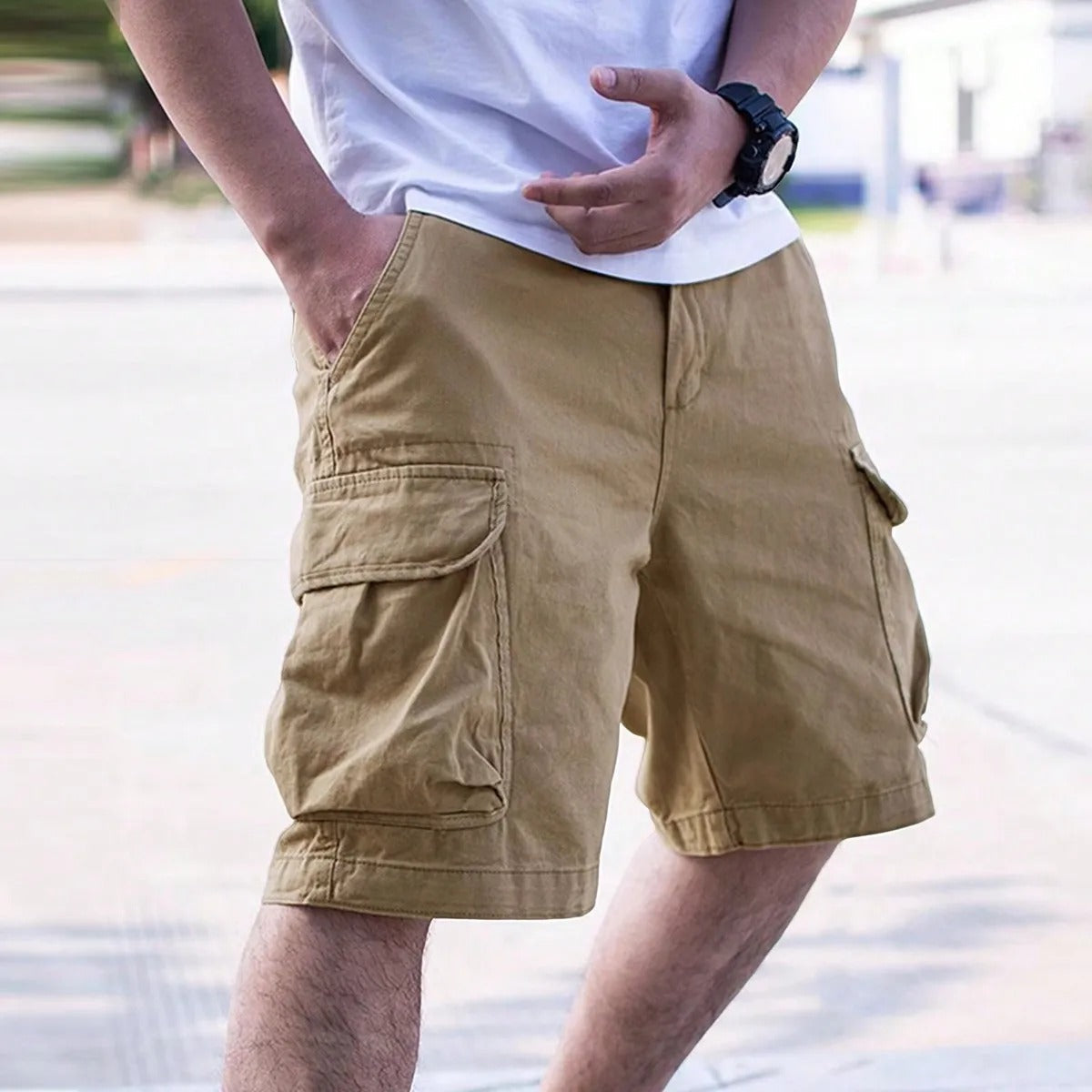 Max – Short cargo confortable à multiples poches homme