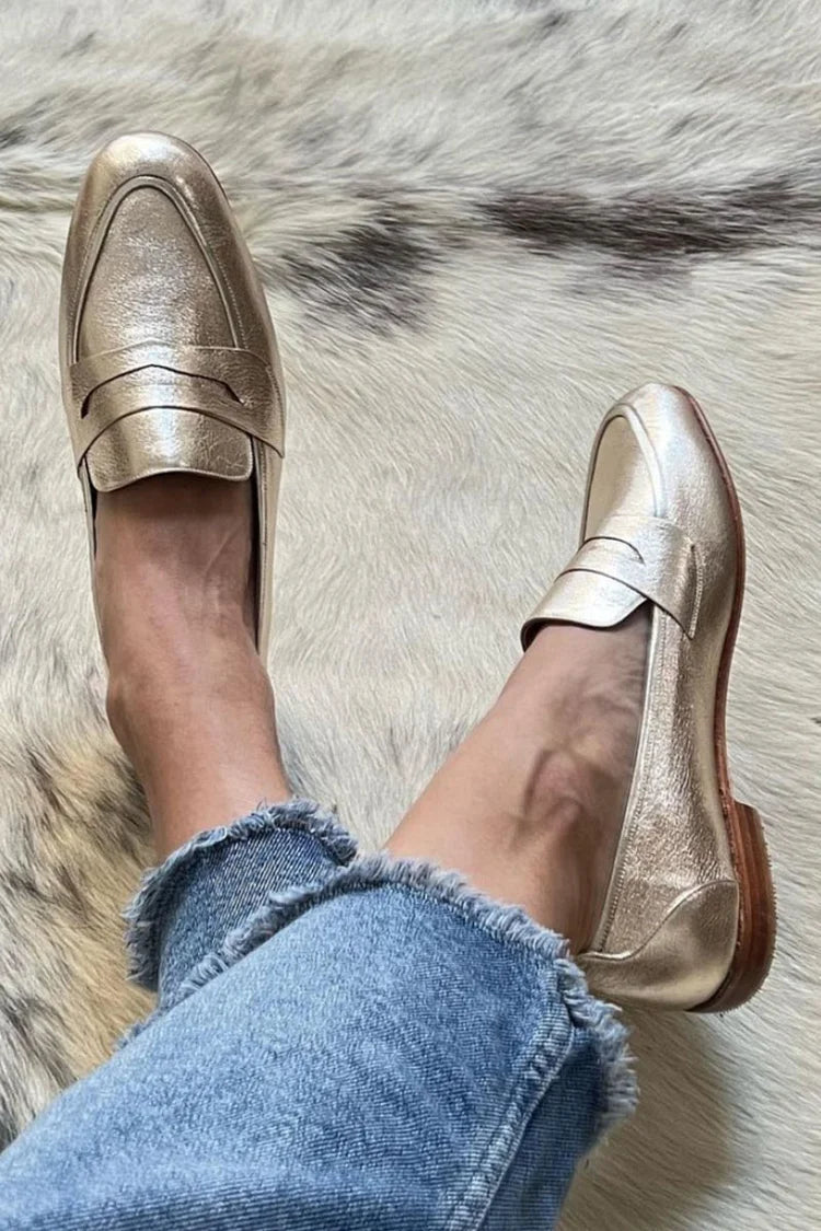 Mocassins femme patchwork à bout rond 1