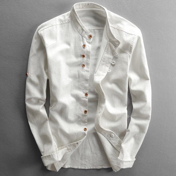 Chemise homme lin et coton – inspiration japonaise, confort et sobriété