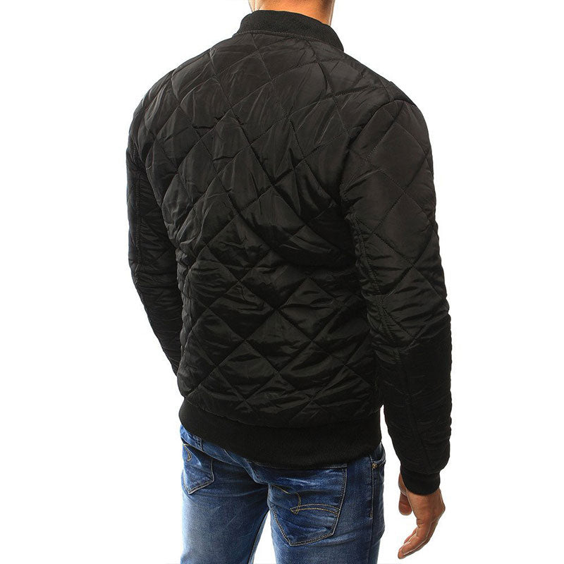 Blouson matelassé pour homme automne chaud léger en polyester avec coupe bomber Arnaud