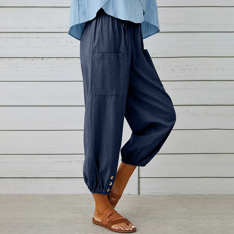 Pantalon décontracté à taille élastique – confort absolu et style fonctionnel
