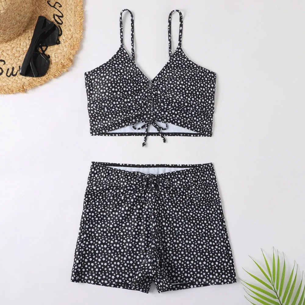 Bikini taille haute à imprimé fleuri – fraîcheur estivale et confort assuré