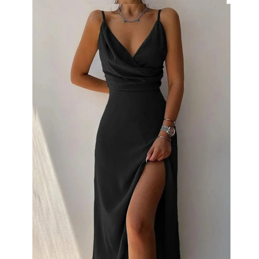 Chloé – Robe maxi d’été portefeuille à fines bretelles femme