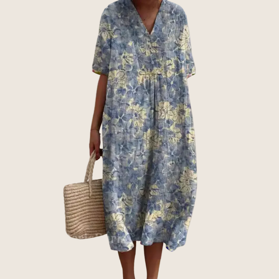 Robe d'été florale à coupe fluide