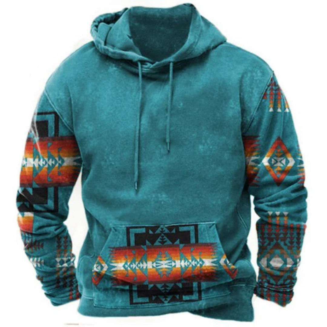 Adrien - Sweat à capuche imprimé homme