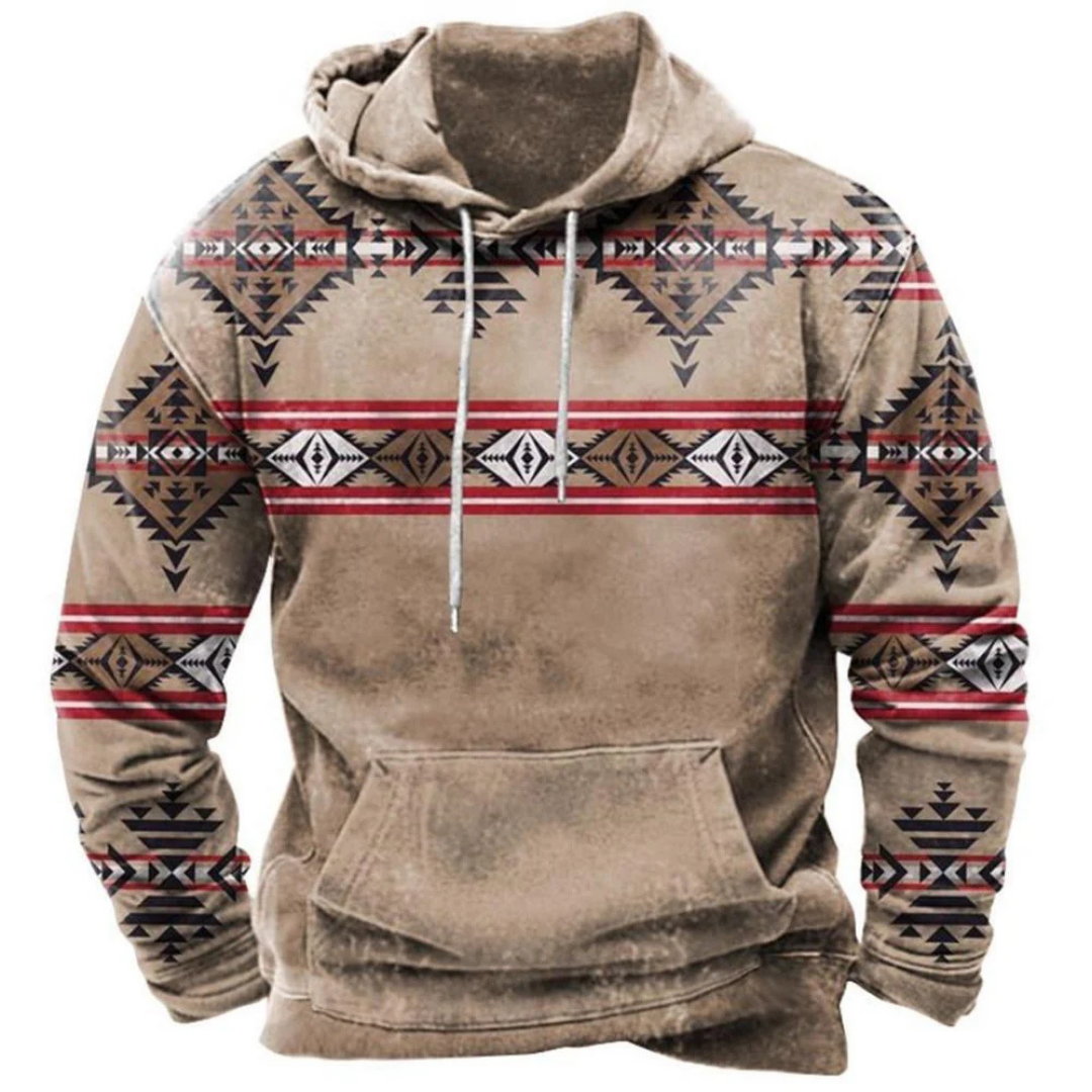 Adrien - Sweat à capuche imprimé homme