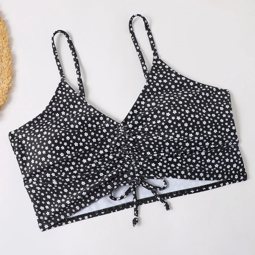 Bikini taille haute à imprimé fleuri – fraîcheur estivale et confort assuré