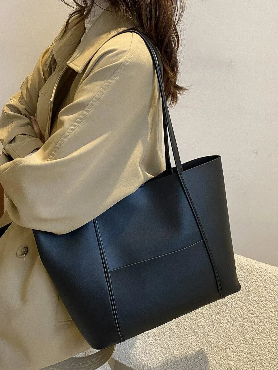 Maëlys – Sac à main en cuir avec poignée et grande capacité femme