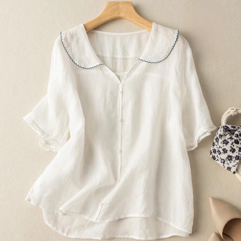 Blandine – Blouse avec détails boutonnés femme