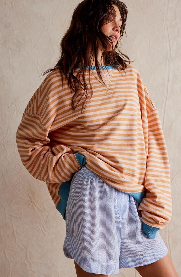 Élodie – Pull oversize femme à rayures