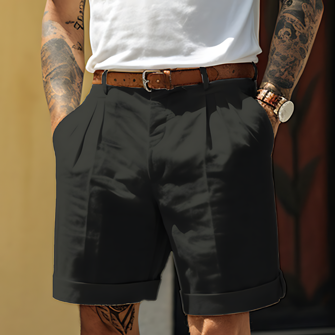 Short homme en coton et lin – élégance décontractée pour les beaux jours
