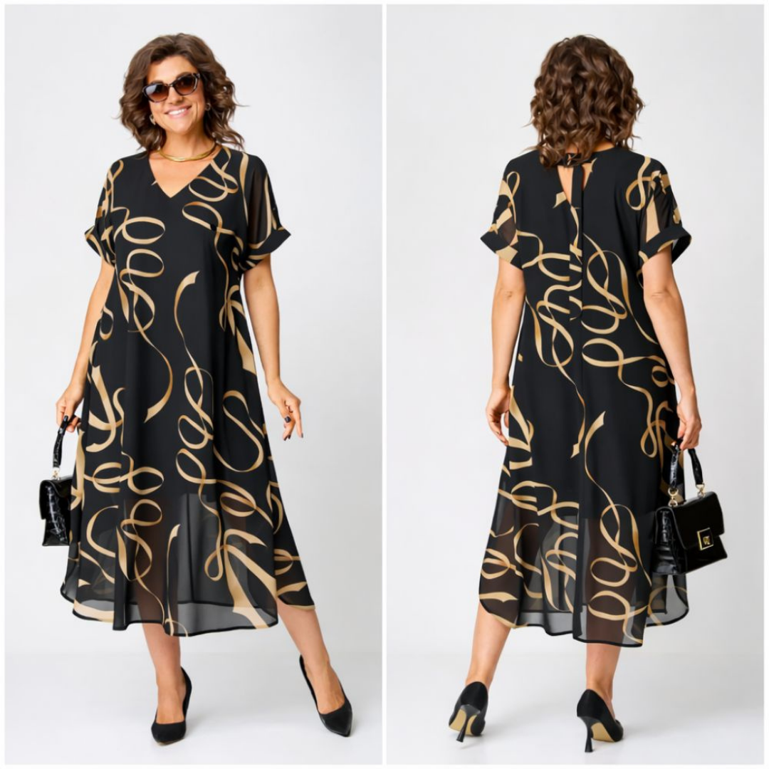 Valentine – Robe d'été élégante à motif tourbillon femme
