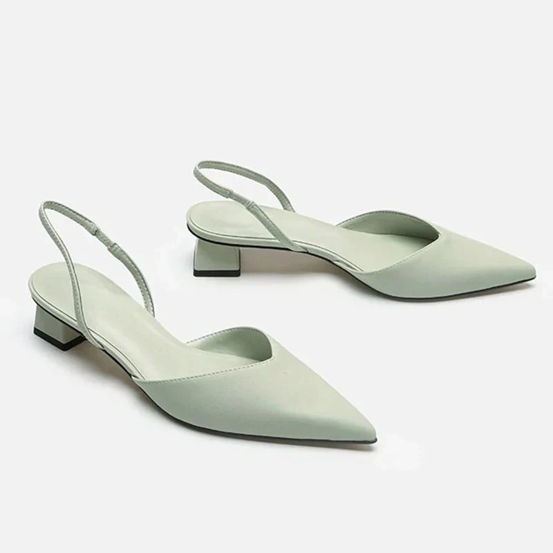 Quitterie – Escarpins slingback à talon bloc femme
