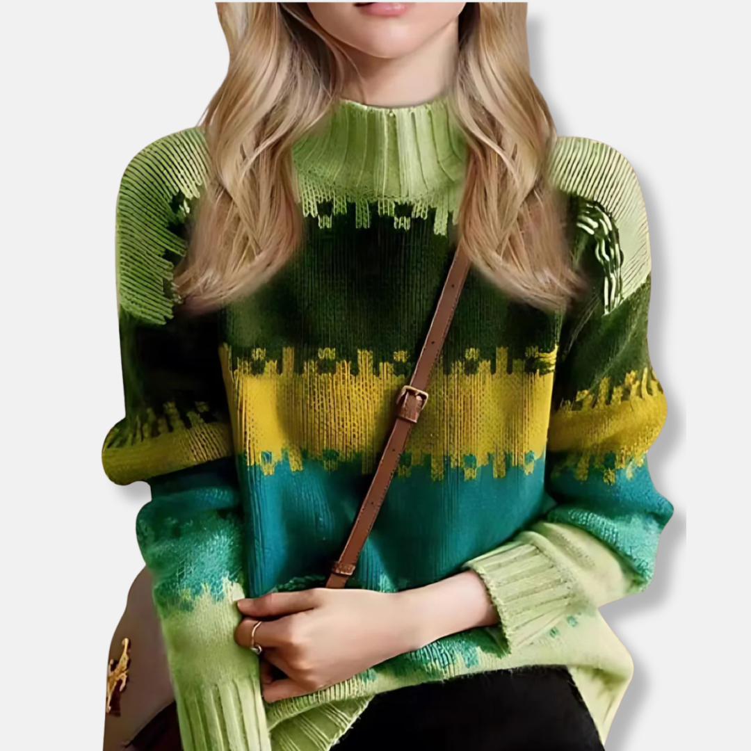 Inès – Pull femme col montant