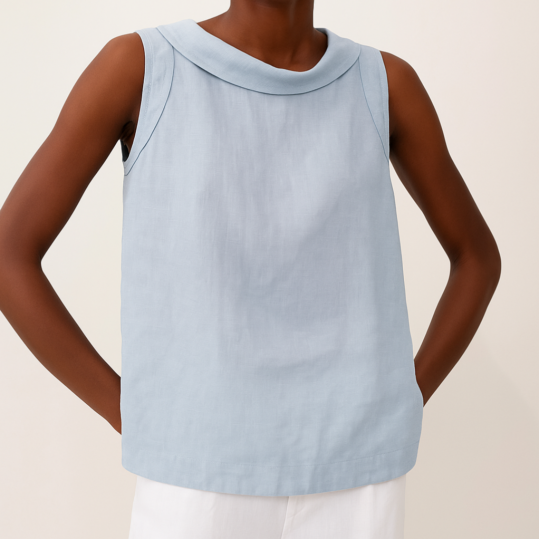 Agathe – Top sans manches à col roulé femme