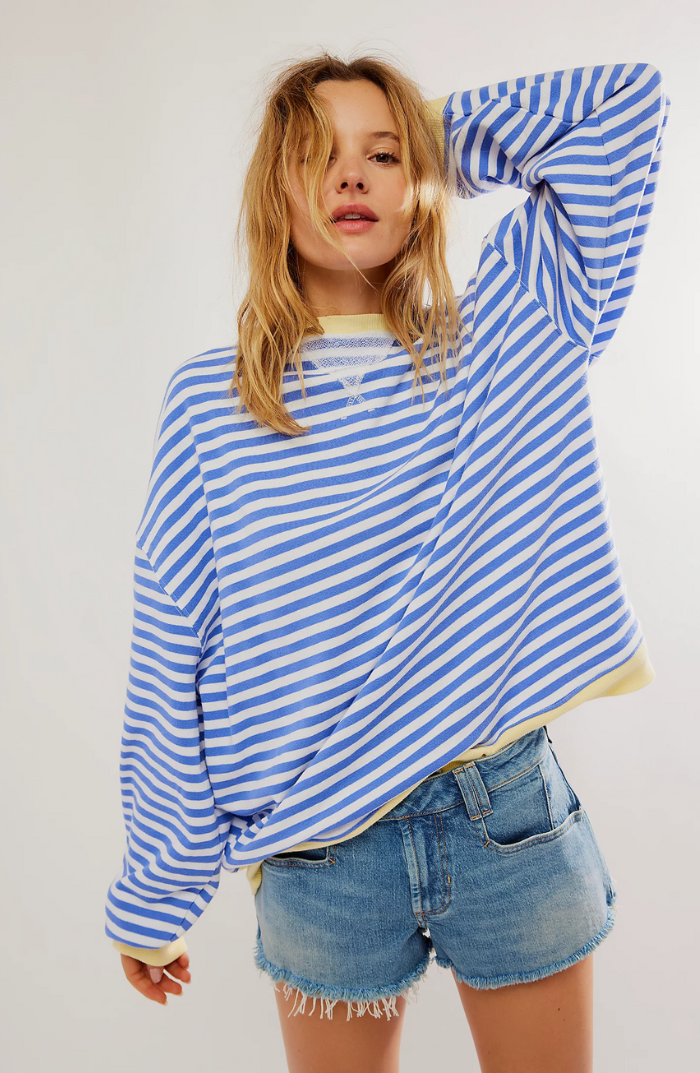 Élodie – Pull oversize femme à rayures