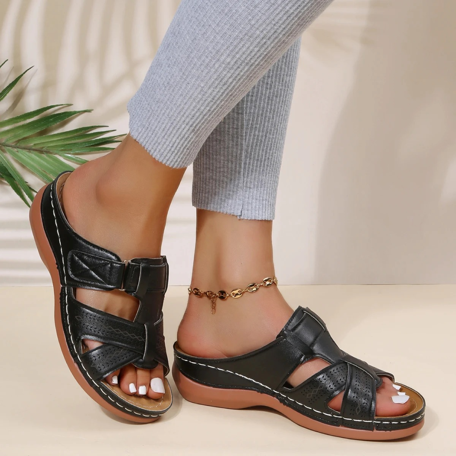 Sandales confort femme à semelle ergonomique – soutien durable et style raffiné