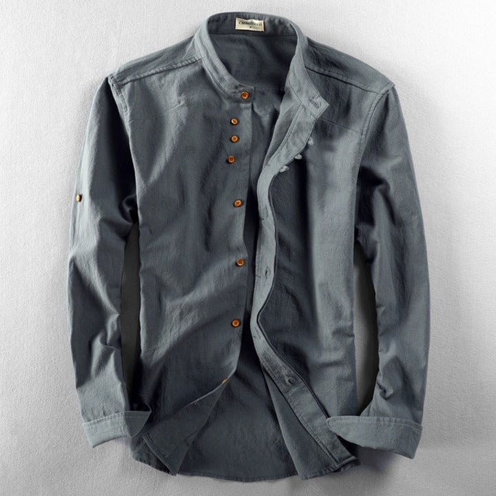 Chemise homme lin et coton – inspiration japonaise, confort et sobriété