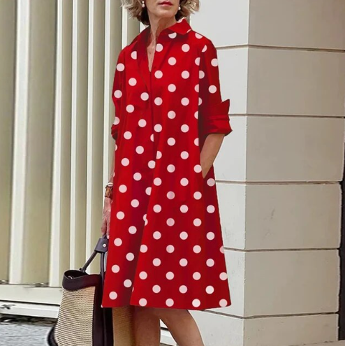 Robe-chemise d'été pour femme unie à manches courtes avec confort léger et élégance décontractée